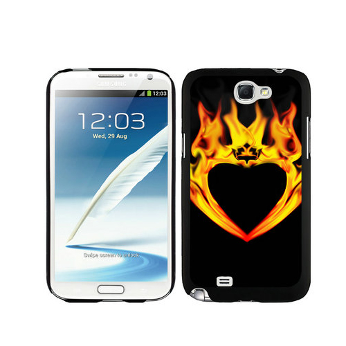 Valentine Fire Heart Samsung Galaxy Note 2 Cases DMM | Women - Click Image to Close